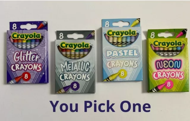 8pk 🖍 CRAYOLA Specialty Crayons 🖍You Choose!: NEON, Glitter