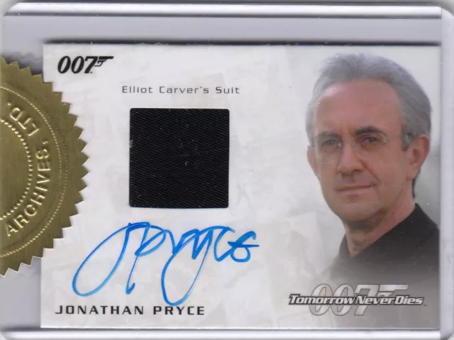 James Bond Archives 2016 Spectre Edition Jonathan Pryce (Carver) Auto Relic (1)