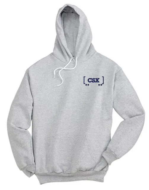 On Sale CSX boxcar Logo Embroidered Pullover Hoodie Sweatshirt [222]