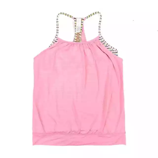 Ivivva Lululemon Girls Double Dutch Layer Tank Top Pink Size 14
