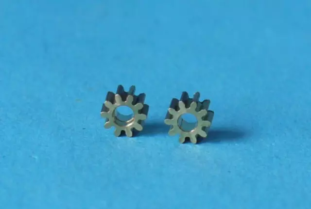 HORNBY BRASS 5 POLE SPUR GEAR x2 for RINGFIELD MOTOR 10 TOOTH X9061 SPARES