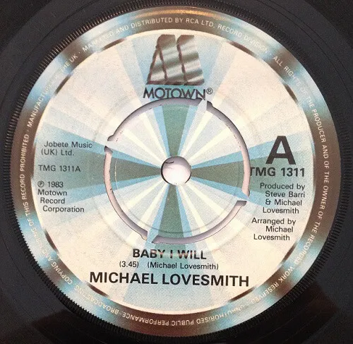 Michael Lovesmith - Baby I Will (7")