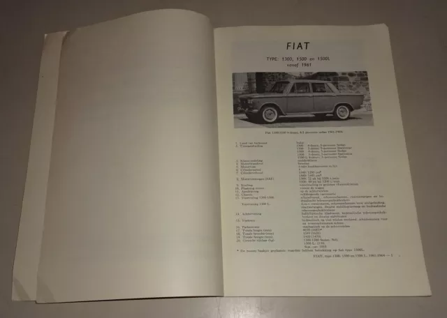 Manuel de Réparation / Vraagbaak Fiat 1300/1500/1500 L De 1961 - 1964 2