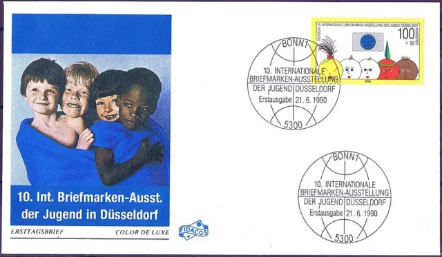 BRD 1990: Briefmarkenausstellung! FIDACOS-FDC Nr 1472 mit Bonner Stempeln! 23-09