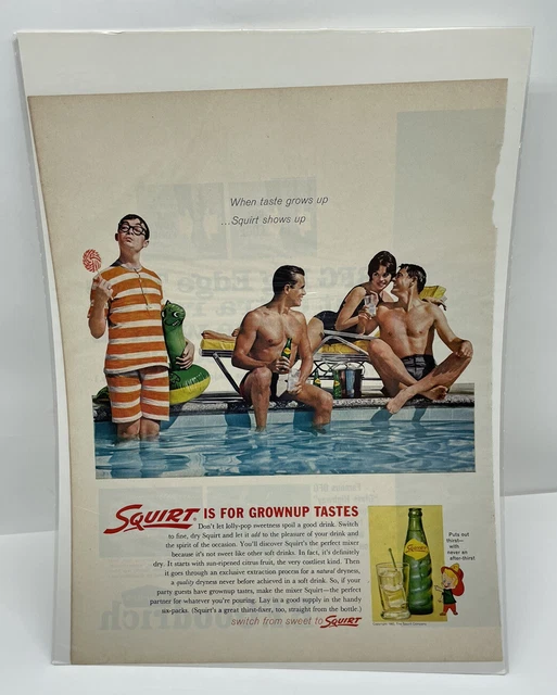 SQUIRT SODA Magazine  Advertisement Vintage
