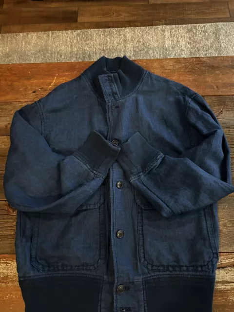 Banana Republic Mens Bomber Blue Jacket Coat Medium