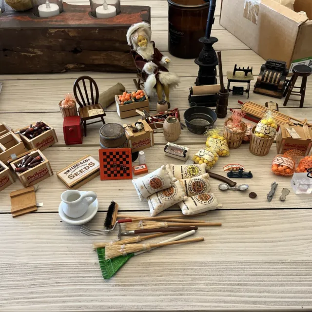 Dollhouse Miniature General Store  Goods And 1 Doll