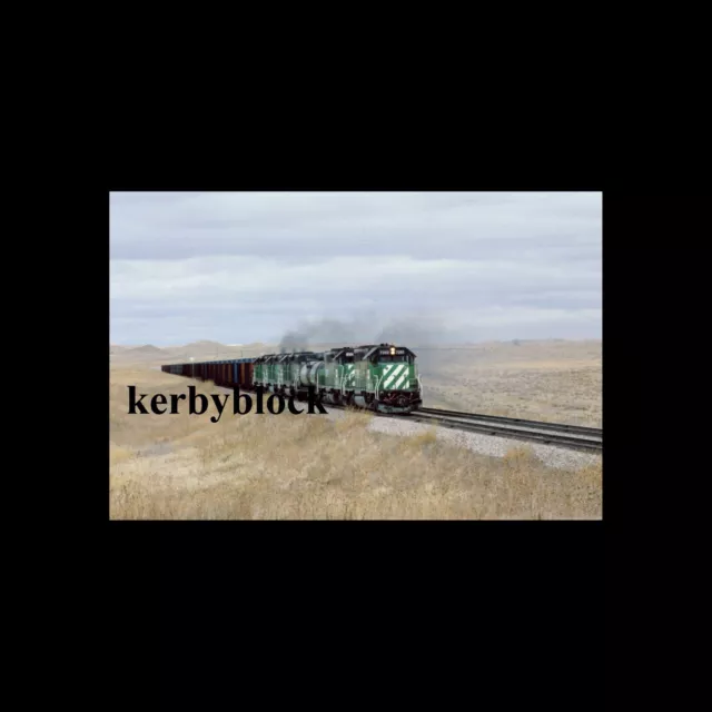 35mm Slide BNSF BN 7262 Burlington Northern Railroad Angora Nebraska 1985