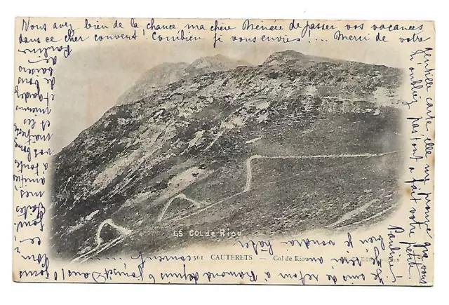 Old Post card - Cauterets Col de Riou  - 1902 - posted   A268