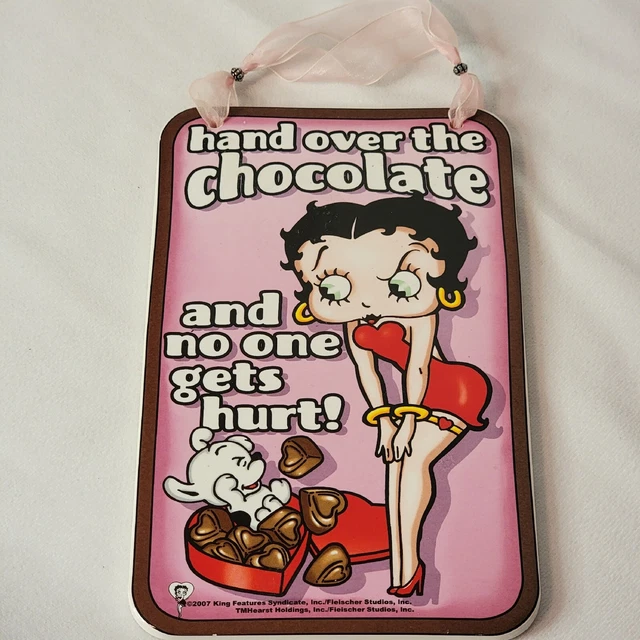 Betty Boop Chocolate Lover Wall Plaque Ceramic 2007 5x8