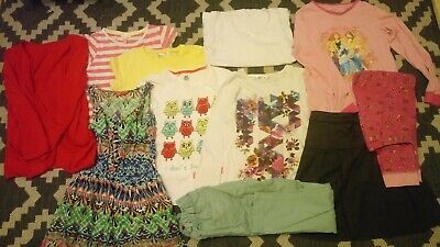 Girls Clothes Clothing Bundle Age 7-8 Years 11 Items Dress Tshirt Disney Summer