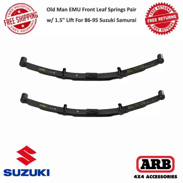 ARB Old Man EMU Front Leaf Springs Pair w/ 1.5" Lift For 86-95 Suzuki Samurai