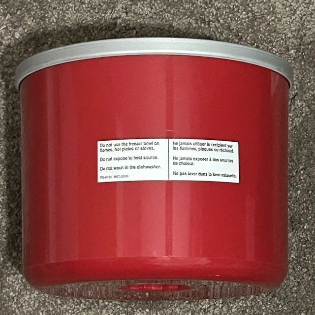 CUISINART ICE CREAM Maker Replacement Freezer Bowl ICE20 RED 14.99