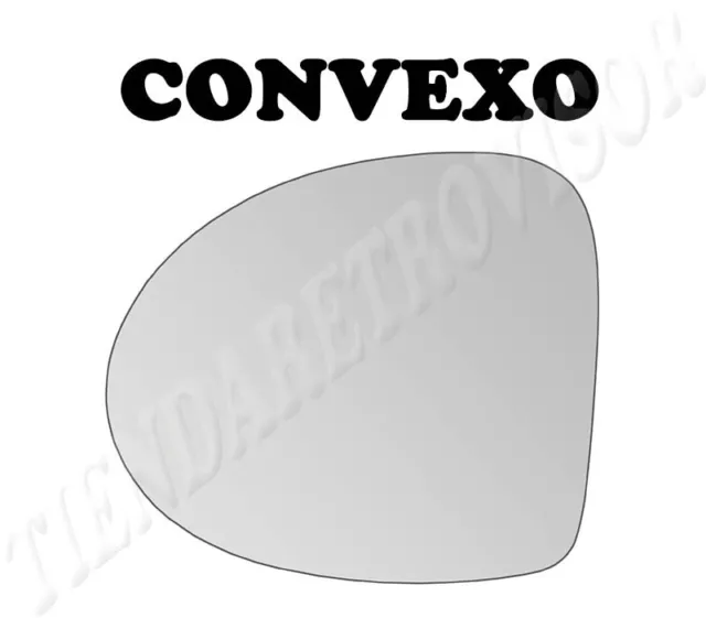 CRISTAL RETROVISOR PARA RENAULT TWINGO 2007-2010 CONVEXO Izquierdo(Conductor)