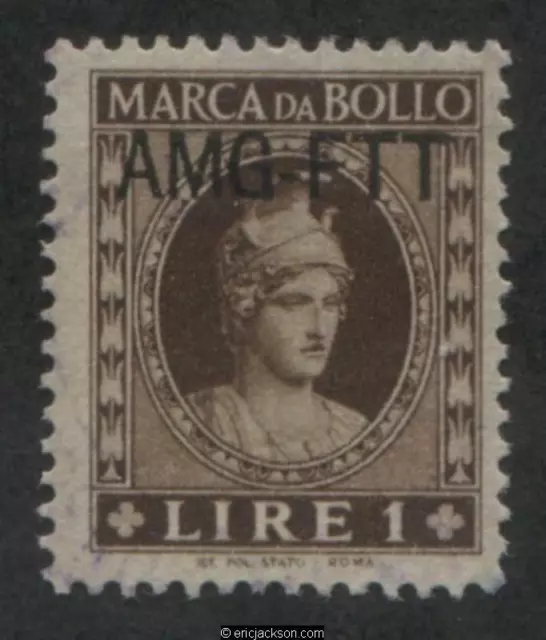 AMG Trieste Fiscal Revenue Stamp, FTT F62 used, VF