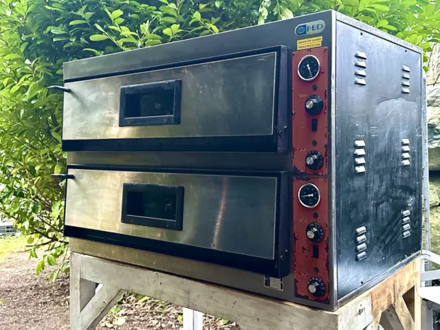 Italian Pizza Oven Commercial 2 Deck Baking Stone Oven Electric +500C I GGF E66