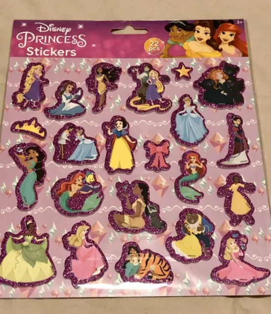 Sticker Disney Princess Assortment 2.5x2.5 Rl/100