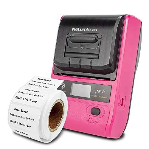 NetumScan Label Maker Portable Bluetooth Thermal Label Printer with Android &...