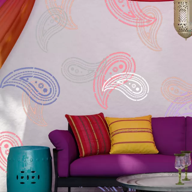 Wall Paisley Stencil for Wall DIY decor and furniture fabrics