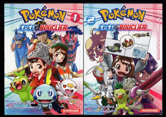 LOT 2 MANGAS POKEMON EPEE ET BOUCLIER Tome 1 & 2 KUSAKA YAMAMOTO VF