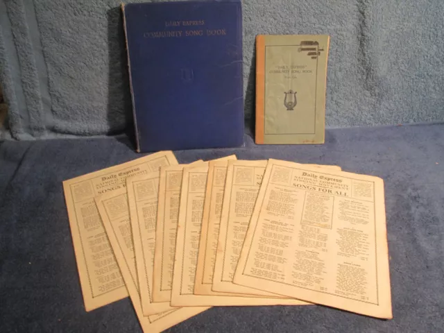 JOBLOT VINTAGE DAILY EXPRESS COMMUNITY SONGBOOKS/SHEETS/MUSIC -Goss,1920s,spares