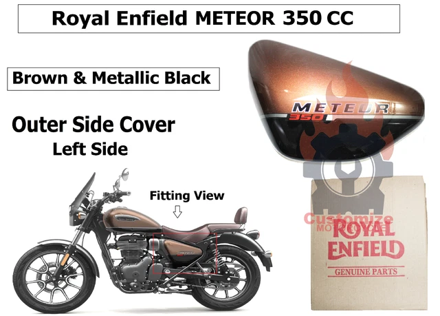 ROYAL ENFIELD &METEOR 350cc" "Supernova Brown Left Side Panel with ...