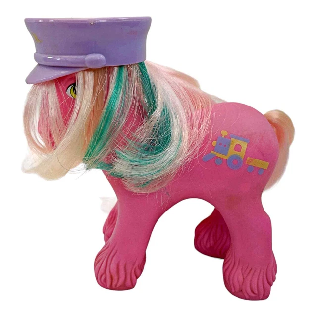 My Little Pony MLP G1 Tracks Steamer Big Brother Hasbro w/ Hat RARE