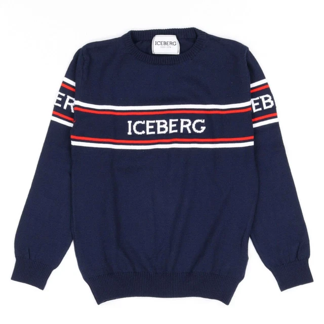 Maglione ICEBERG kids Bambino Blu Cotone Logato