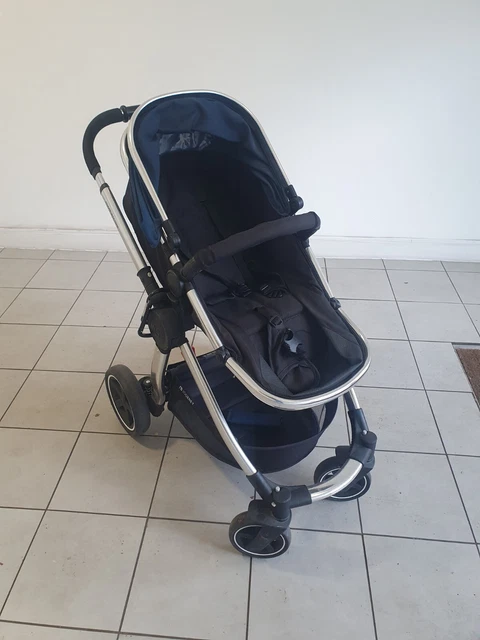 MOTHERCARE JOURNEY TRAVEL system pushchair Pram Petrol Blue Foldable 55.00 PicClick UK