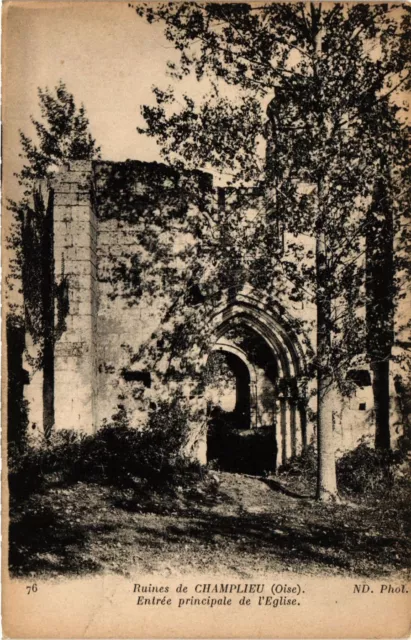 CPA Ruines de Champlieu - Entrée principale de l'Église (291094)