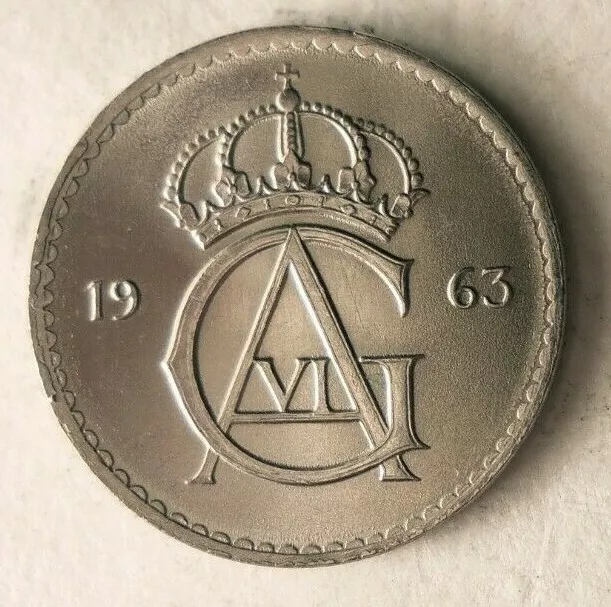 1963 Svezia 10 Ore - Fior di Conio Da come Nuovo Rollio - Bin # Rl