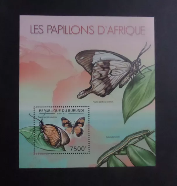 Burundi 2012 Butterflies Butterfly MS Miniature Sheet MNH UM unmounted mint