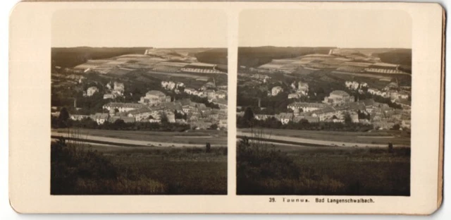 Stereo-Fotografie Fotograf unbekannt, Ansicht Bad Langenschwalbach, Blick zum O