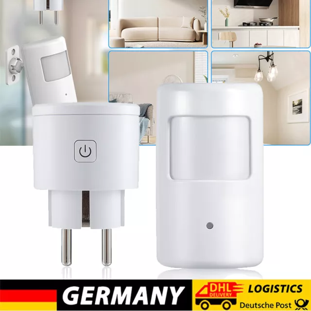 Bewegungsmelder mit Infrarotsensor 12M Reichweite Wireless Steckdose Smart Plug