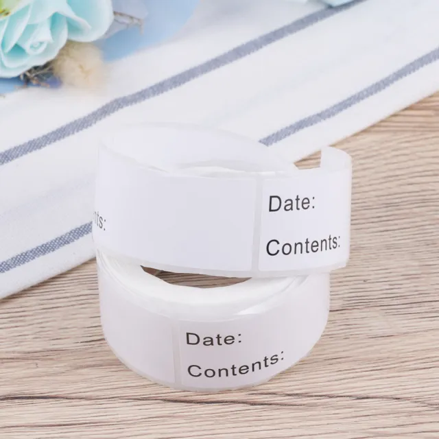 250 Pcs/Roll Food Label Stickers Storage White Date Bottles Tags