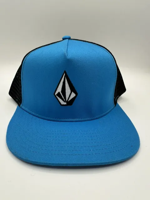 Volcom Trucker Hat Snapback Baseball Cap Riverside Blue Full Stone Cheese NEW