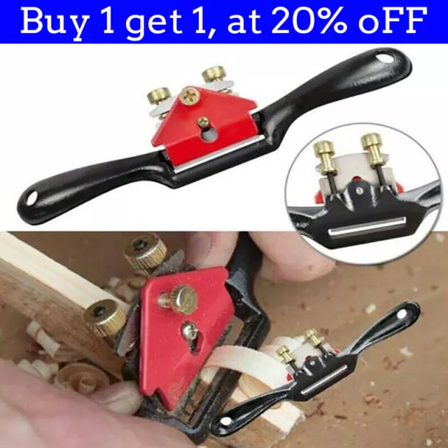 9 Inch Wood Hand Planer Adjustable Woodworking Tool Plane Screw Spoke Shaver CZ