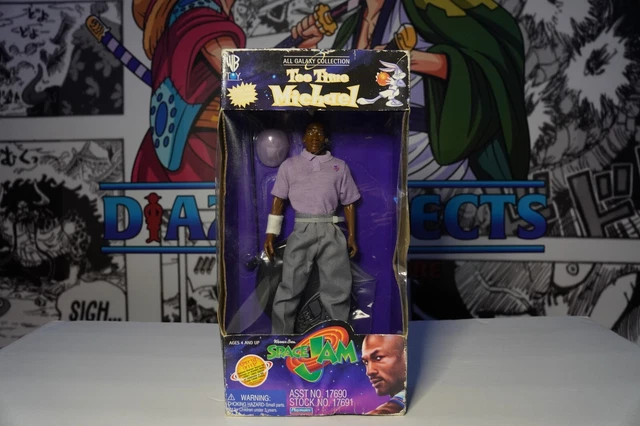 Vintage 1996 Space Jam Michael Jordan Tee Time Golf Figure New Sealed DMG BOX