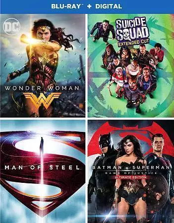 Wonder Woman/Suicide Squad/Batman v. Superman: Dawn of Justice, BLU-RAY 4 Movie