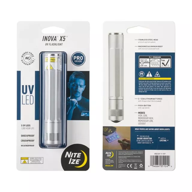 Inova X5 UV LED Flashlight by Nite-Ize - X5CUV-11-R7