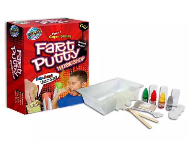 NEW Wild Science Fart Putty Science Craft Kit Make your own Slime Boogers Noises