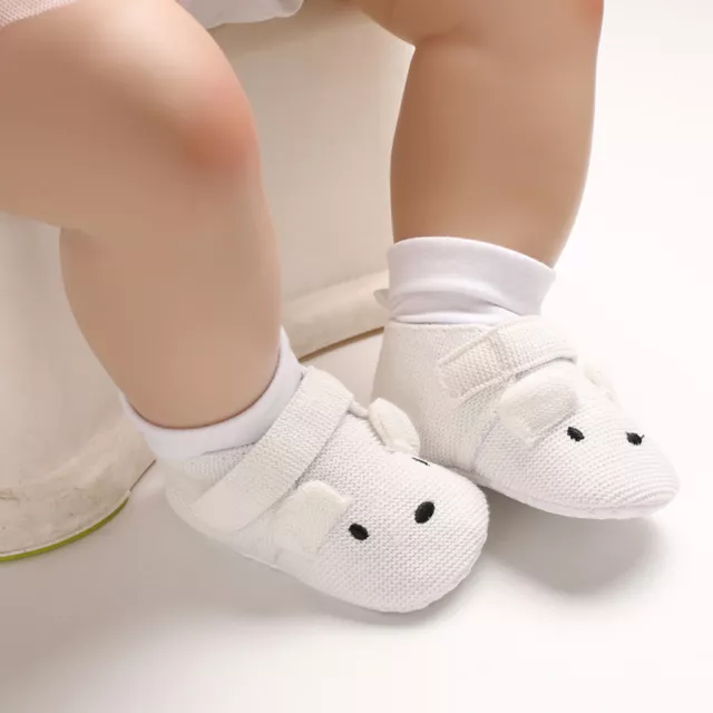 Newborn Baby Boy Girl Soft Sole Pram Shoes Infant First Step Pre Walker Trainers