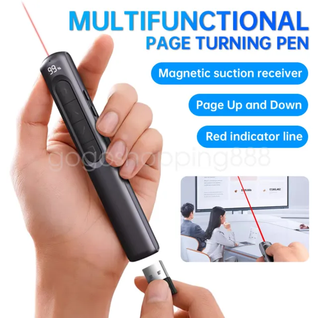 Wireless USB PPT Presenter Power point Presentation Laser Pointer Clicker Pen