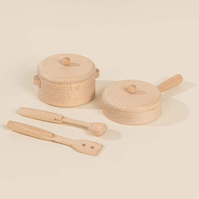 COCO VILLAGE WOODEN Pots and Pans Playset (6 Pcs) PicClick CA
