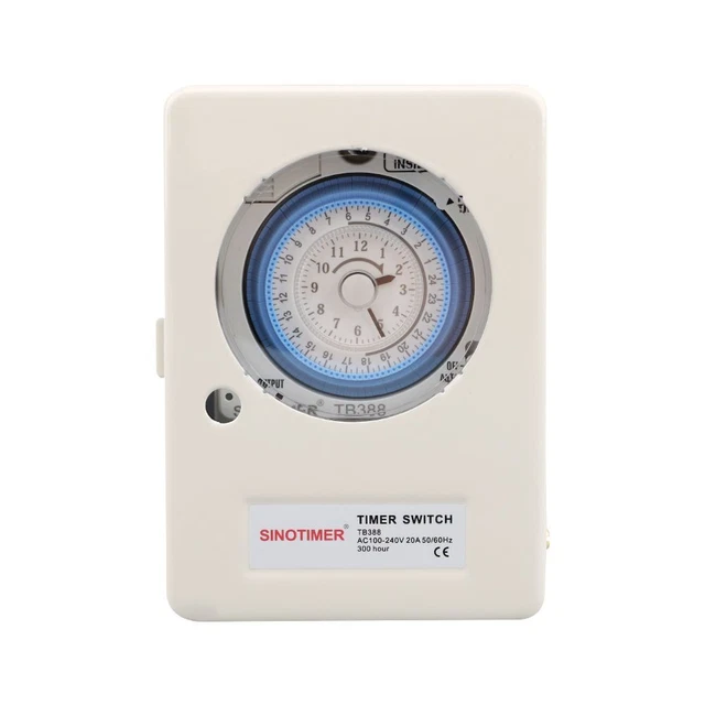 20A Din Rail Relay Waterproof Timer Switch Mechanical 15 Minute 24 Hour 100-240V