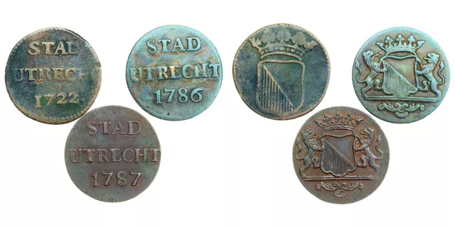 Netherlands / Utrecht - Duit 1722, 1786, 1787