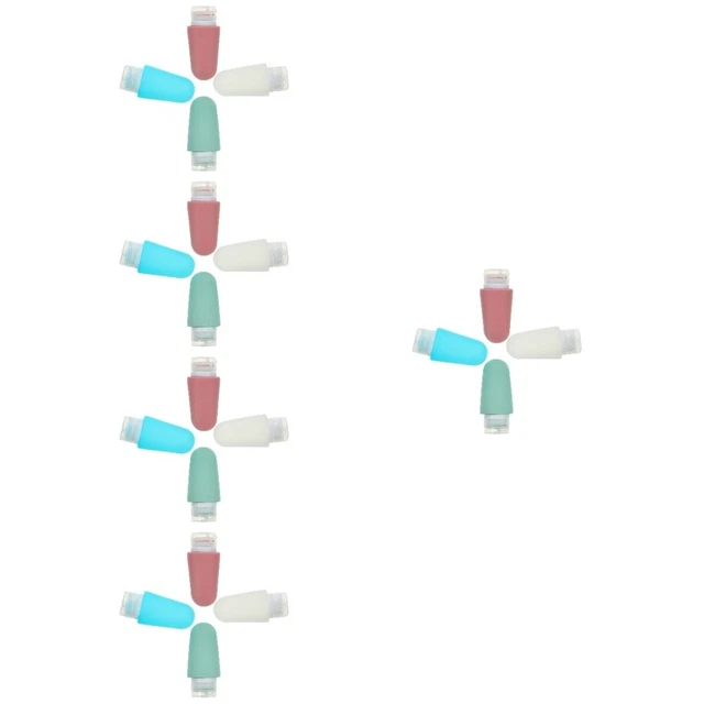 20 PCs Silicona Botella De Plata Viaje Botellas Recargables, Exprimibles