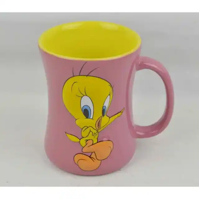 Looney Tunes 3D Tweety Bird Two-Tone Pink Maroon Coffee Mug Cup Xpres 2005 X3