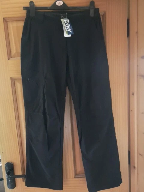 Ladies Black Walking Hiking Trousers 30 Inch Waist By Crivit  Outdoor BNWT