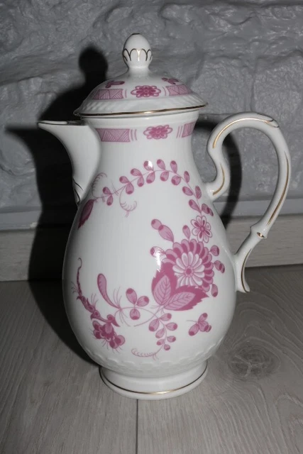 Vintage Carafe porcelaine Volkstedt Pastorale made in GDR, Porzellan Kaffeekanne